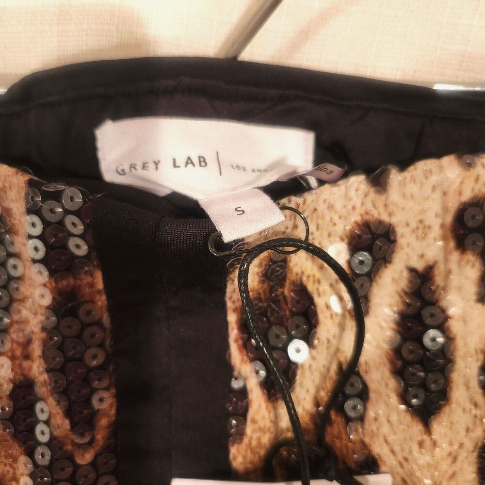 NWT Grey Lab x Anthropologie Sequin Leopard Print Midi Skirt Animal Print- Small - Picture 10 of 13